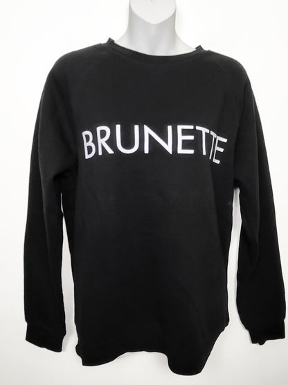 Brunette The Label "Brunette" Classic Crew Neck Sweatshirt - Size Medium/Large