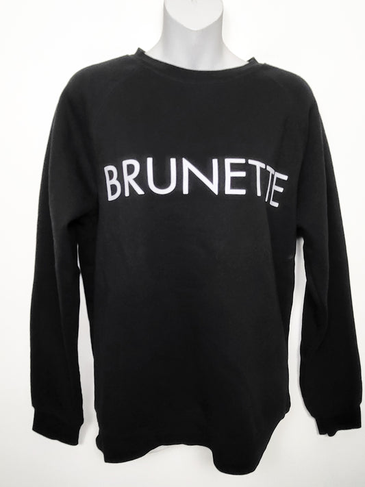 Brunette The Label "Brunette" Classic Crew Neck Sweatshirt - Size Medium/Large