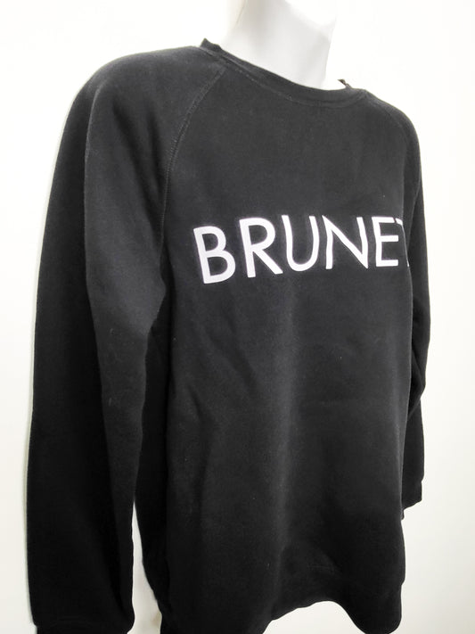 Brunette The Label "Brunette" Classic Crew Neck Sweatshirt - Size Medium/Large