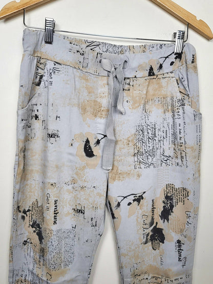 Bella Amore "Made in Italy" Euro Graphic Script Drawstring Joggers | Size SMALL / MEDIUM