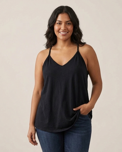 NEW - Zenana black "Spin Me Right Round" swing tank | Size LARGE