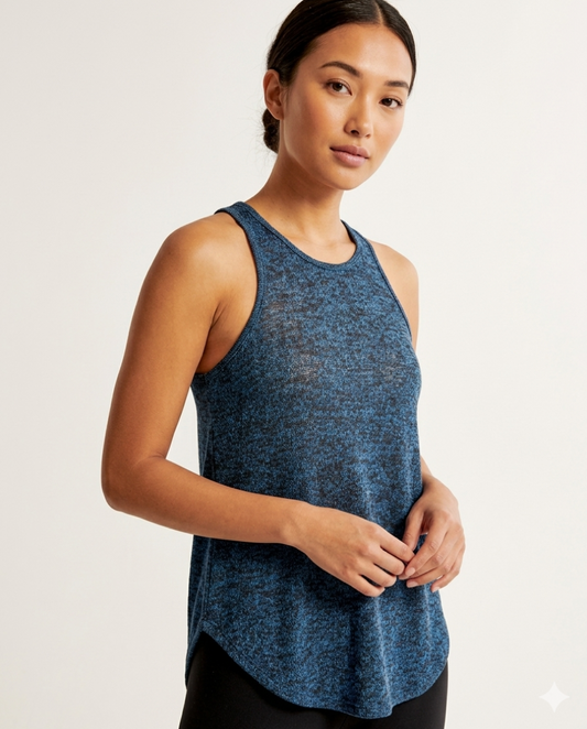 Kismet teal knit lightweight racerback sleeveless top | Size XS