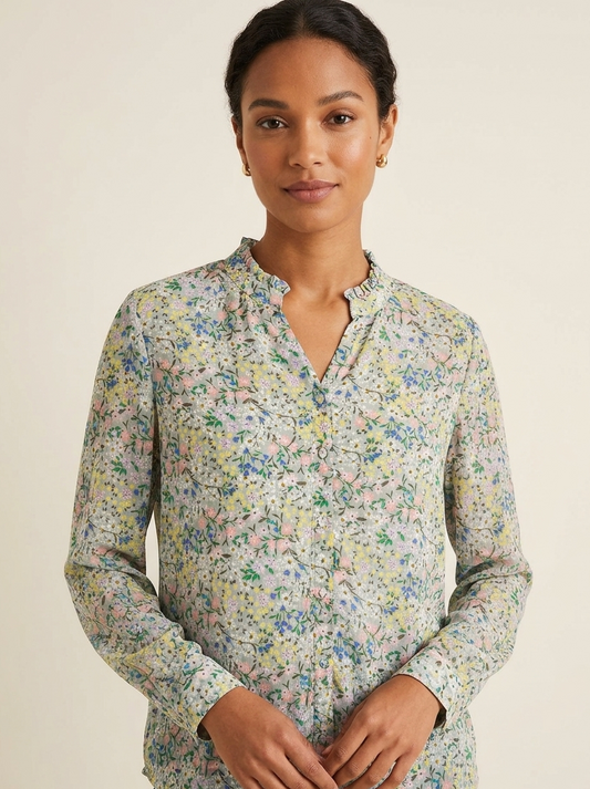 Adyson Parker floral print chiffon blouse | Size LARGE