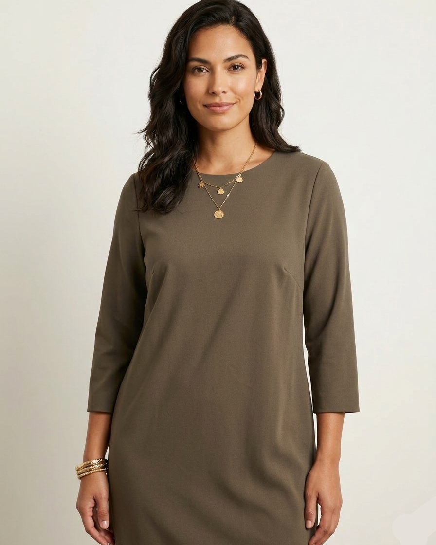 NEW - Reitmans khaki green shift dress | Size LARGE