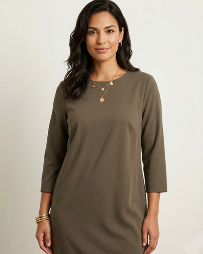 NEW - Reitmans khaki green shift dress | Size LARGE