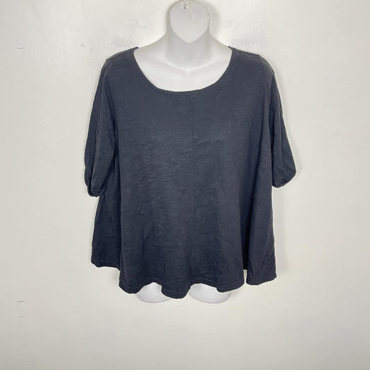 MBRS2 - Neon Buddha black short sleeved swing top. Size XS