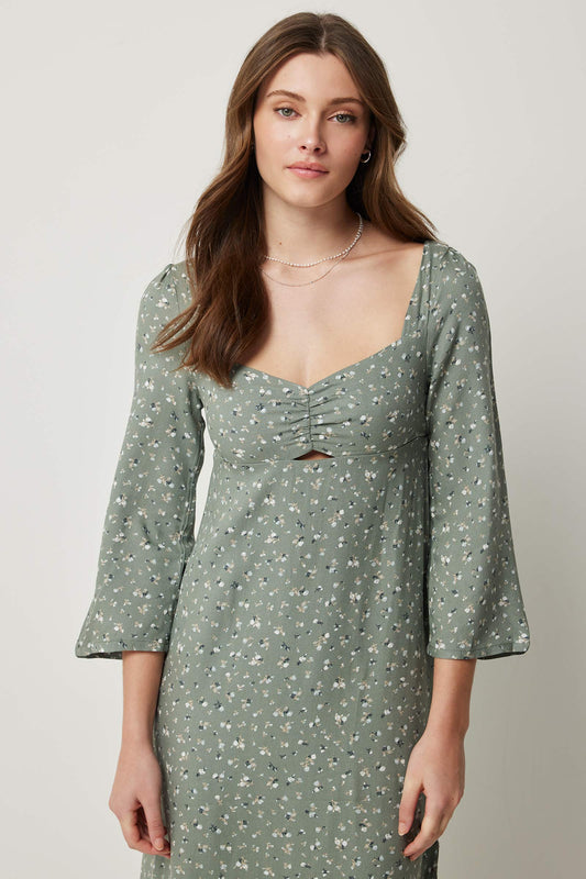 COWN1 - NEW - Ardene Floral Sweetheart Midi Dress. Size XL