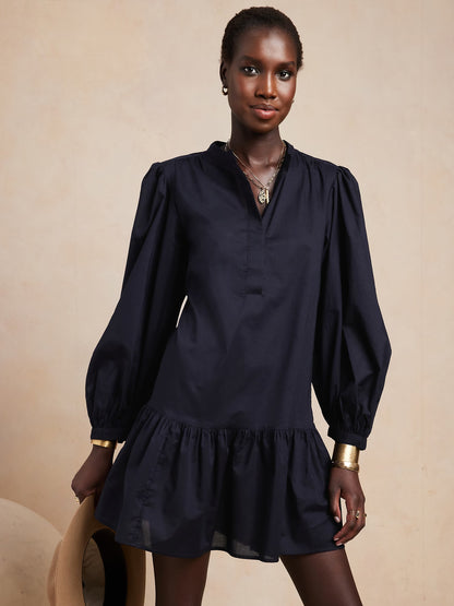 CHSP2 - Banana Republic Factory navy tiered dress. Size large