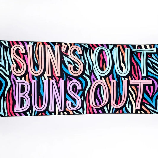 CBURD - Sweetlegs "Sun's Out Bun's Out" beach towel with carry bag