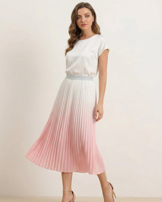 NEW - Only pink ombre pleated "Cloud Dancer" skirt. Size medium