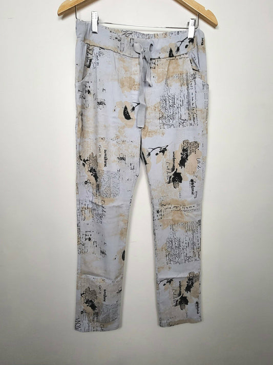 Bella Amore "Made in Italy" Euro Graphic Script Drawstring Joggers | Size SMALL / MEDIUM