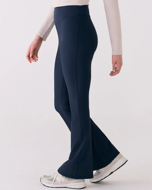 Lole navy flared full length yoga pants | Size MEDIUM