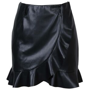 NEW - Minkpink faux leather ruffle "Flick" skirt. Size medium