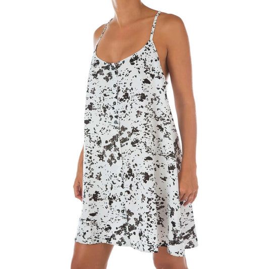 CSWRTZ1 - Hurley black and white splotch pattern sleeveless mini dress, size XS, good condition