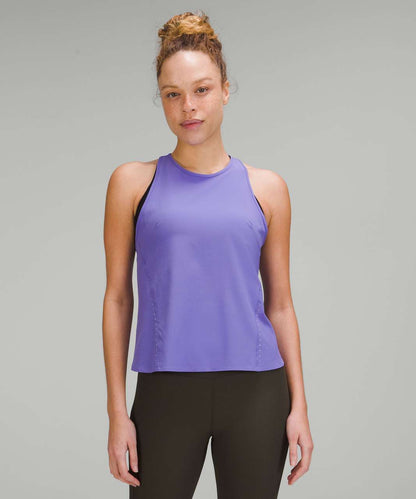 Lululemon Lightweight Stretch Running Tank Top in Charged Indigo colour. Size 8