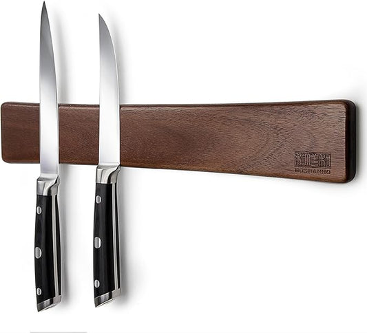JLMB2 - Hoshanho acacia wooden magnetic knife holder.  NO shipping
