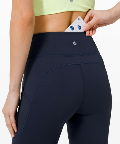 Lululemon true navy high rise "Invigorate" leggings | Size 12