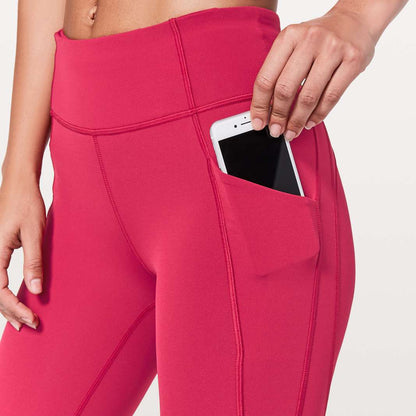 MVLK1 - Lululemon Ruby Red Time To Sweat Crop Leggings. Size 4. 🍁