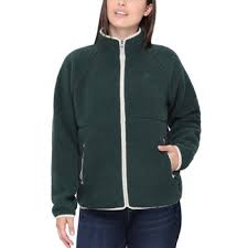 AGLL2 - Sierra Designs forest green sherpa fleece. Size large