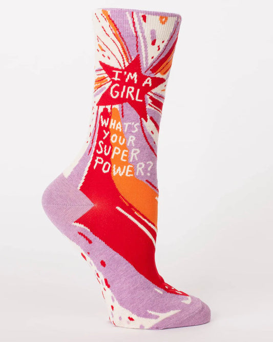 NEW - Blue Q crew socks. Fits women's size 5 to 10 shoe size