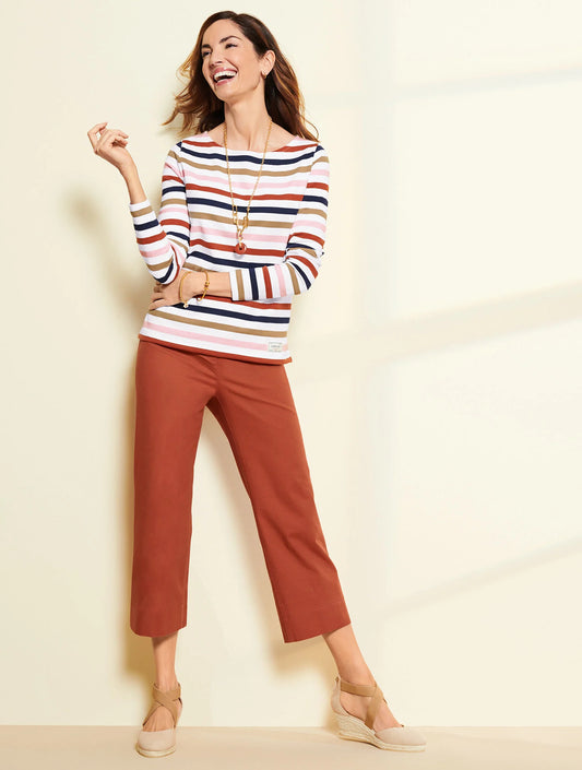 Talbots Terracotta Wide Leg Crop Chinos | Size 14 PETITE