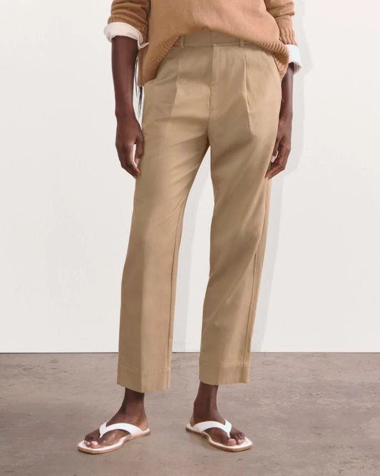 Everlane tan The Draper Tapered Pant in "Buttersmooth" farbic | Size 16